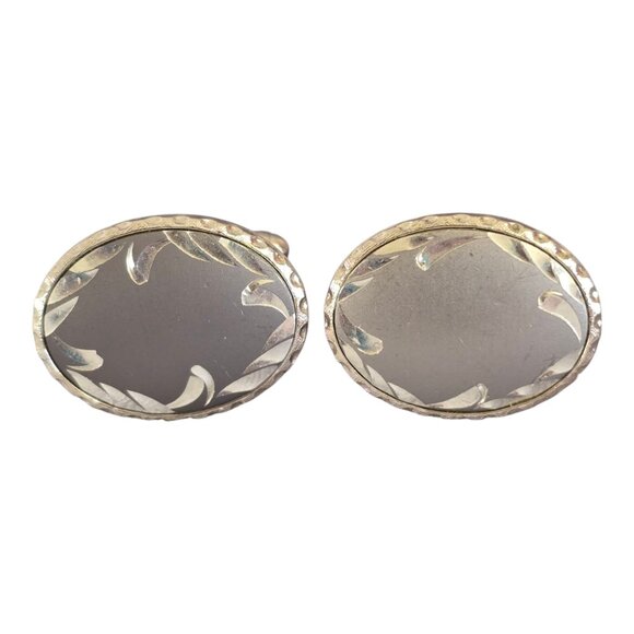 Lot of 4 Vintage Cufflinks Unbranded Pearl Silver Gold Copper - Picture 8 of 9